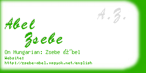 abel zsebe business card